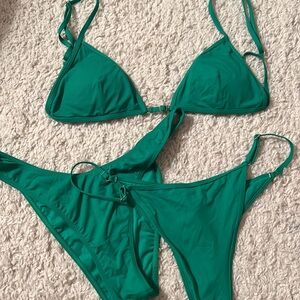 Garage Emerald “Jellybean” Green Bikini - Two Bottom Options